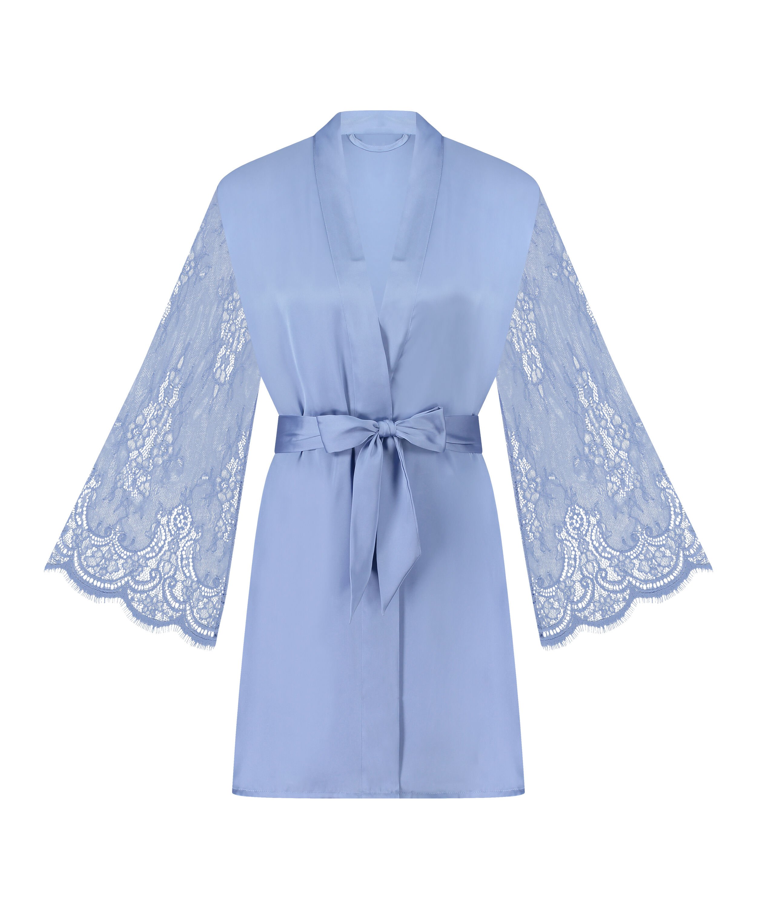 Kimono Satin, Blau