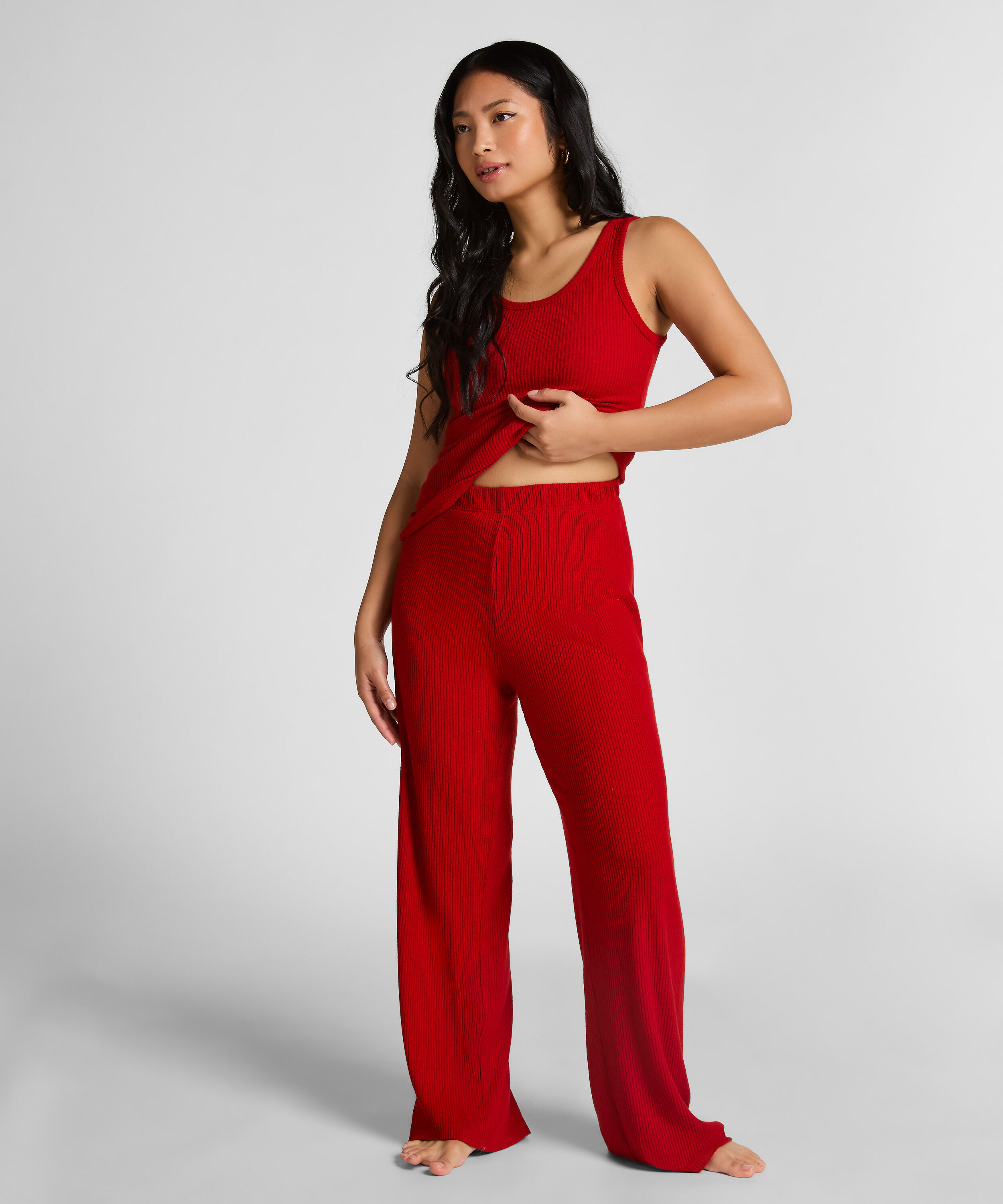 Hose Brushed Jersey, Rot Hose Brushed Jersey, Rot