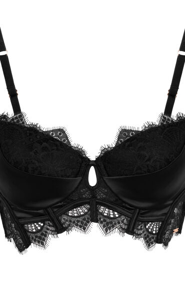 Thumbnail - Hunkemöller Vorgeformter Longline-Bügel-BH Zoe Schwarz