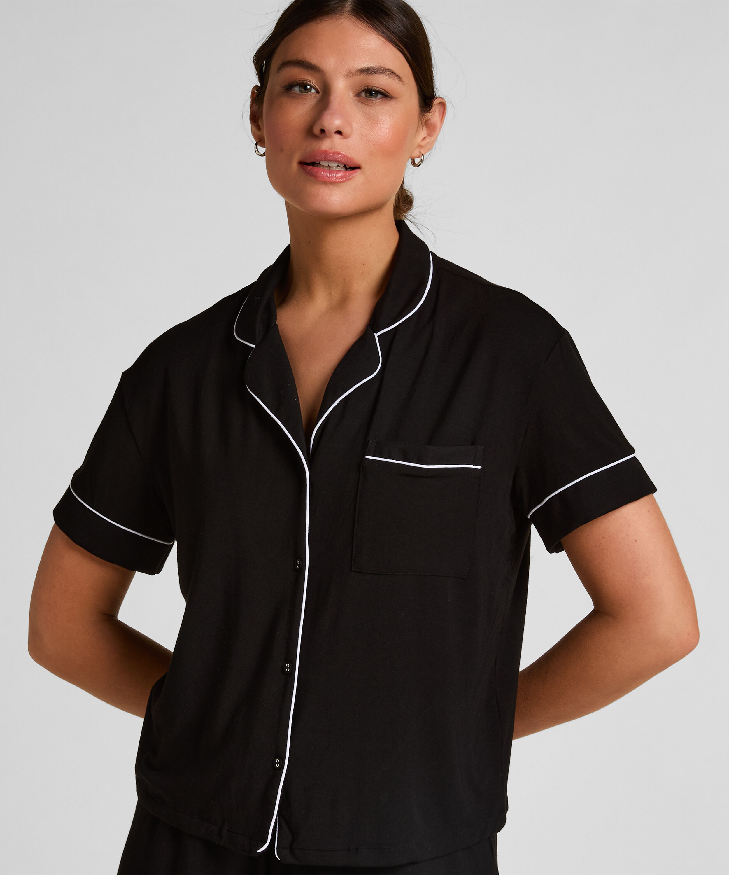 Pyjama Set Jersey Essential, Schwarz Pyjama Set Jersey Essential, Schwarz