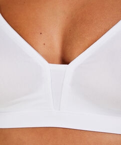 Unwattierter BH ohne B&uuml;gel, Wei&szlig;