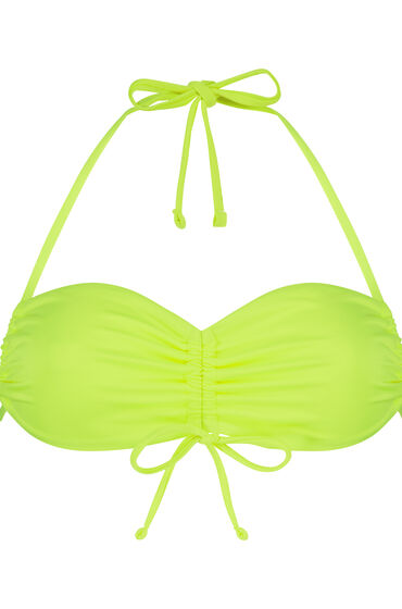 Thumbnail - Hunkemöller Bikini-Crop-Top ruched Glow Gelb
