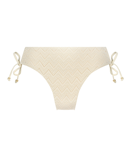 Bikini Slip Rio Crochet, Weiß