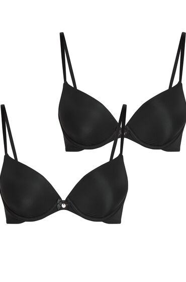 Thumbnail - Hunkemöller Doppelpack vorgeformter Bügel-BH Schwarz