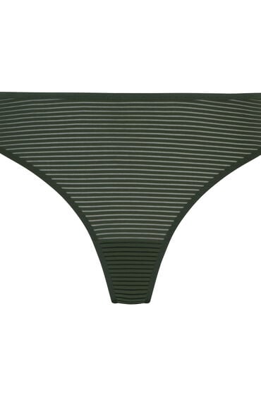 Thumbnail - Hunkemöller Invisible String Stripe Mesh grün