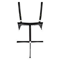 Body Ginger, mit offenem Schritt, Schwarz