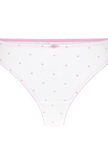 Thumbnail - Hunkemöller Rippen-String Renee Weiß