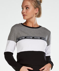 HKMX Fleece-Sweater Colourblock, Grau