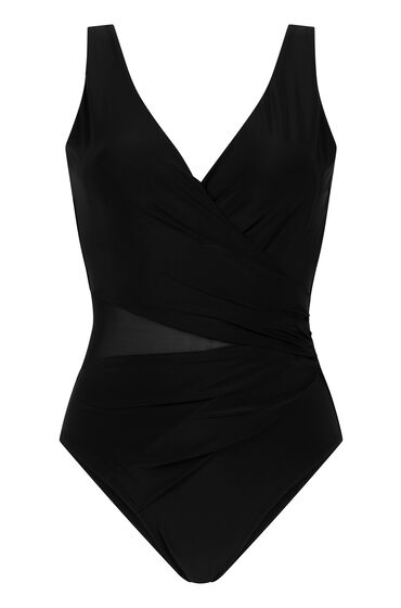 Thumbnail - Hunkemöller Badeanzug Shaping Shell Mesh Schwarz