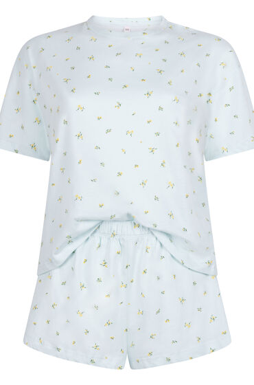 Thumbnail - Hunkemöller Pyjamaset Baumwoll Grün