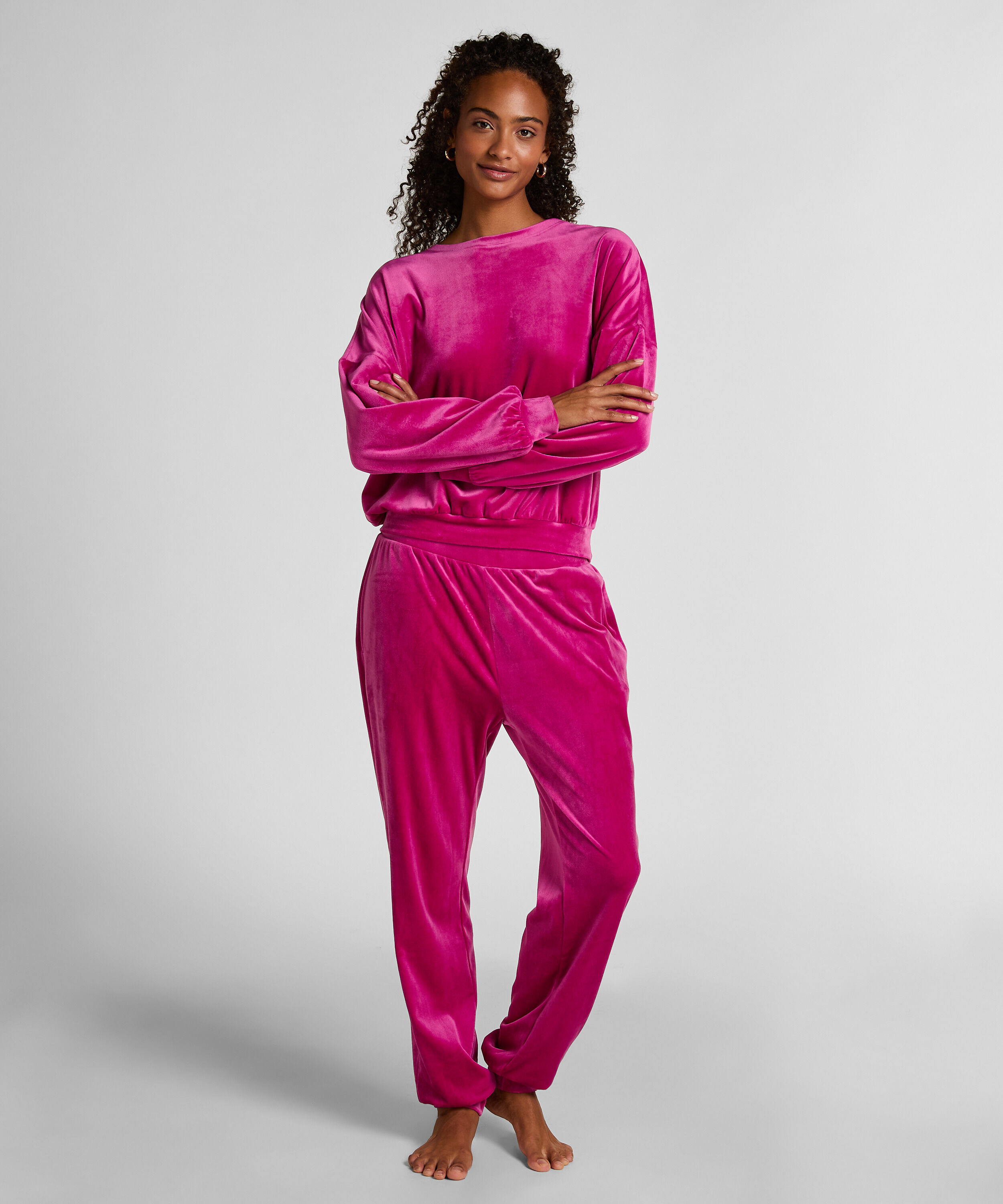 Jogginghose Velours, Rosa Jogginghose Velours, Rosa