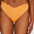 Hoch ausgeschnittener Bikini-Slip Scallop, Orange