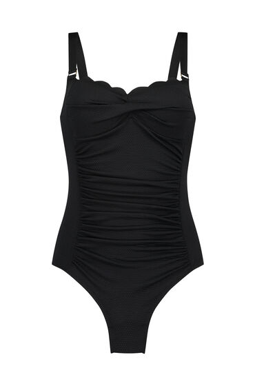 Thumbnail - Hunkemöller Badeanzug Scallop Schwarz