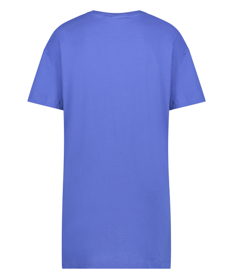 Nachthemd Rundhals, Blau