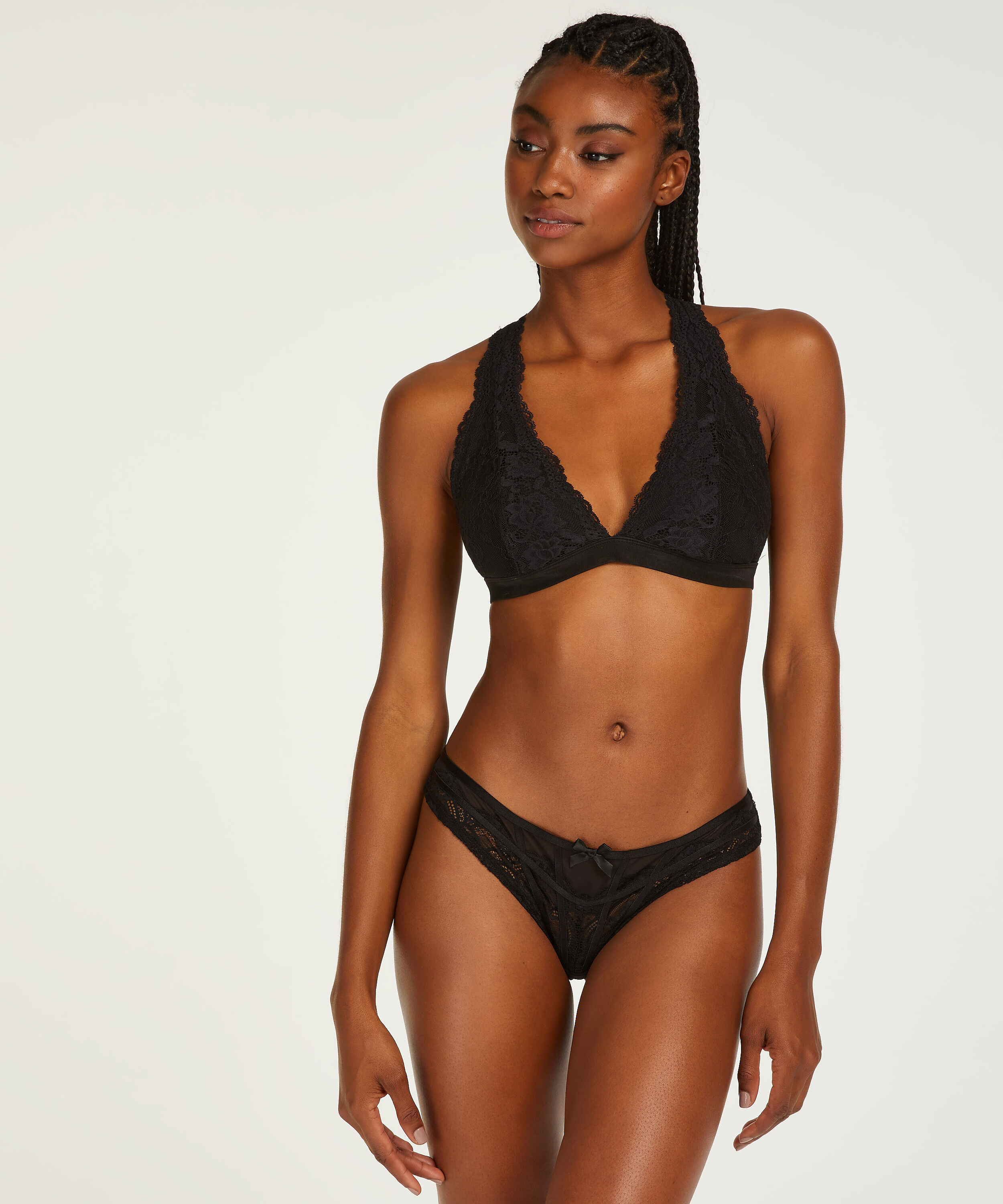 Brazilian mit hohem Beinausschnitt Arla, Schwarz