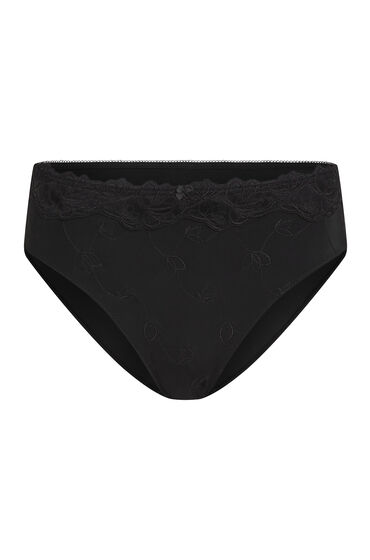 Thumbnail - Hunkemöller Hochgeschnittener Slip Diva Schwarz