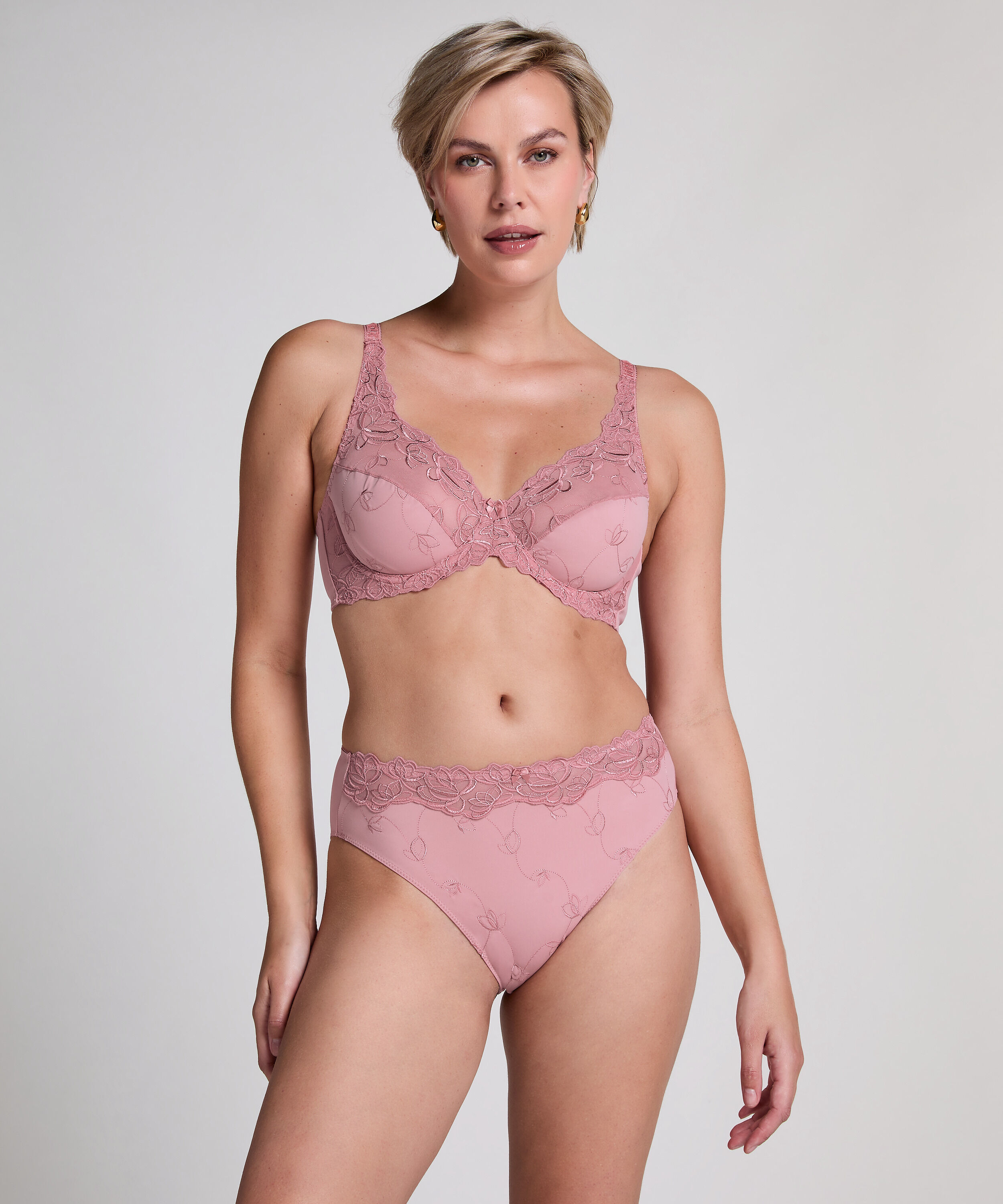 Hochgeschnittener Slip Diva, Rosa