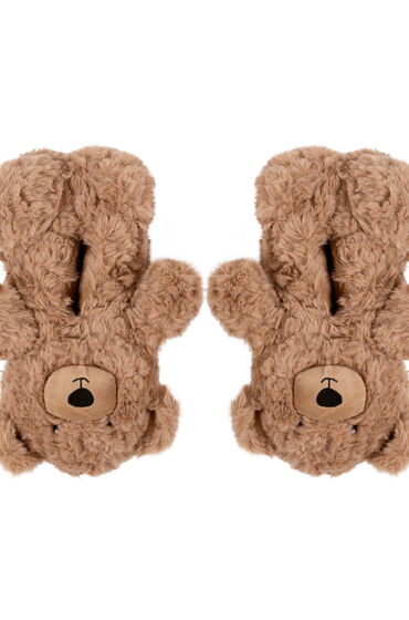 Thumbnail - Hunkemöller Pantoffeln Teddy Bear Beige