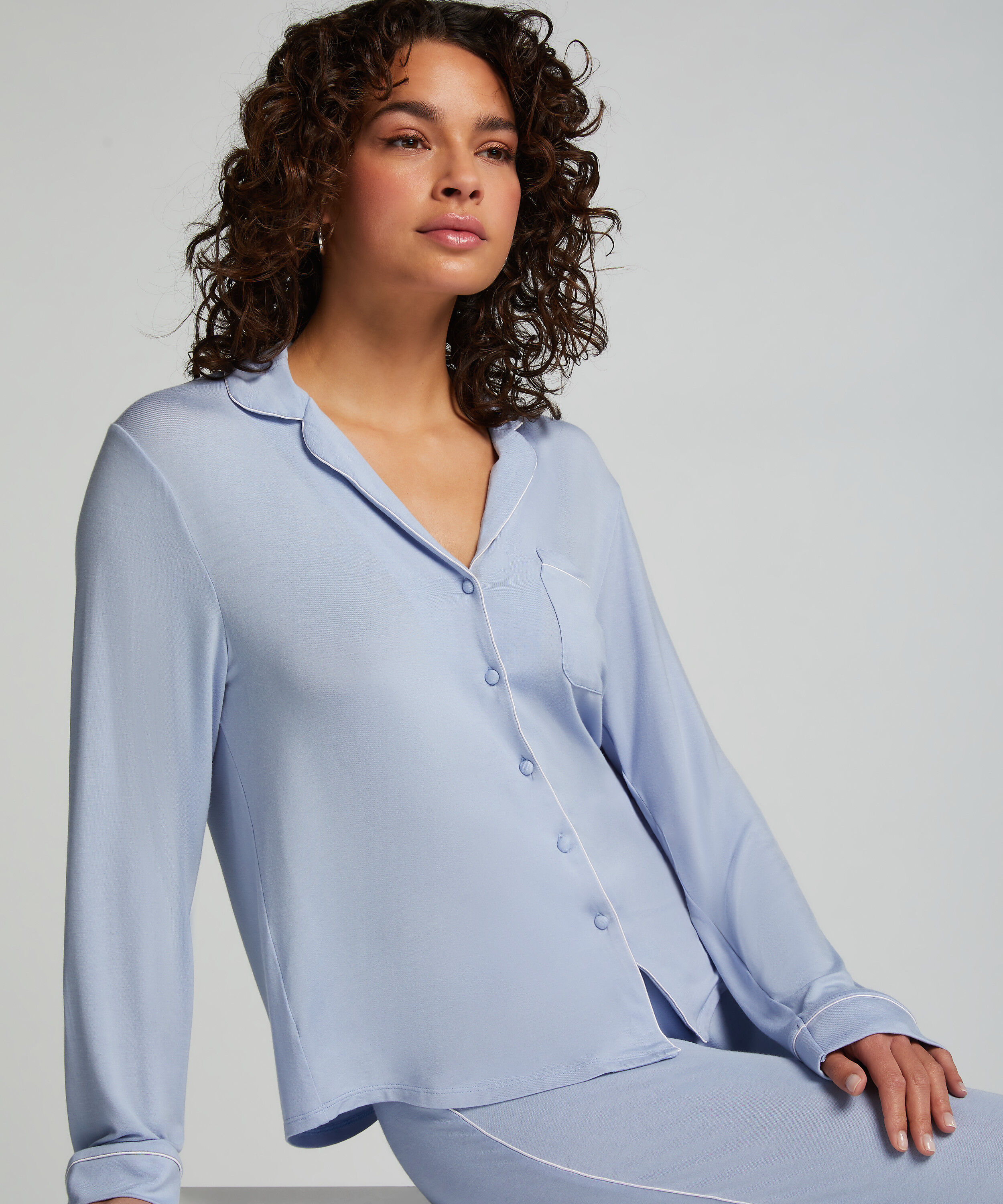 Langärmelige Jersey-Jacke Essential, Blau