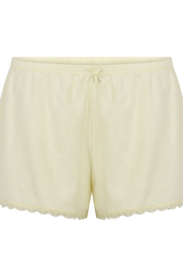 Thumbnail - Hunkemöller Pointelle-Shorts Gelb