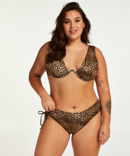Bikinihöschen Leopard, Braun