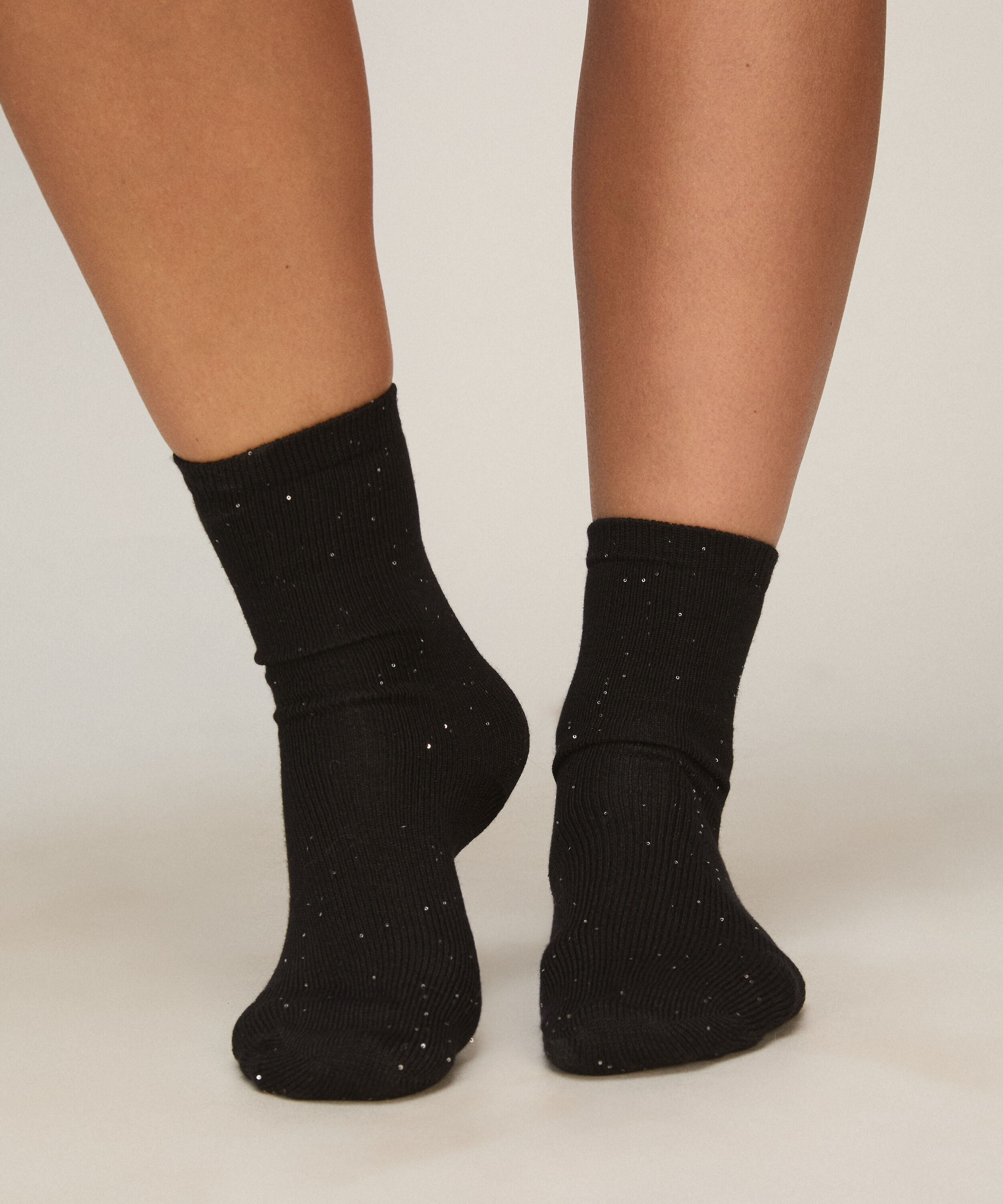 Socken Sequin Crew, Schwarz Socken Sequin Crew, Schwarz