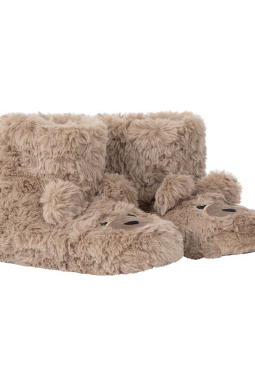 Thumbnail - Hunkemöller Pantoffeln Teddy Bear Beige