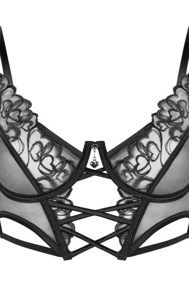 Thumbnail - Hunkemöller Nicht gepolsterter Longline-Bügel-BH Scarlett Schwarz