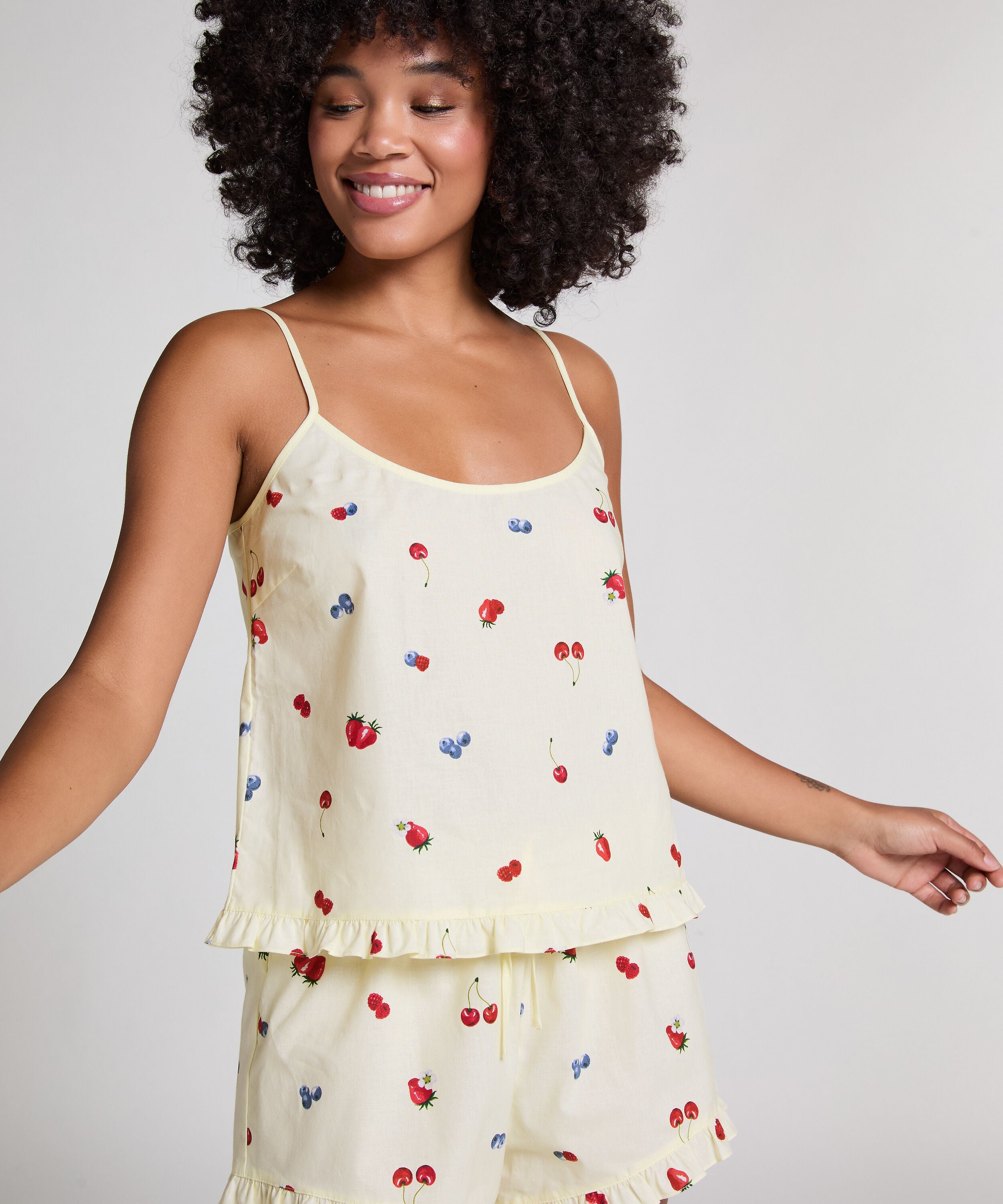 Gewebtes Cami, Gelb