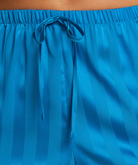 Pyjama-Shorts Satin, Blau
