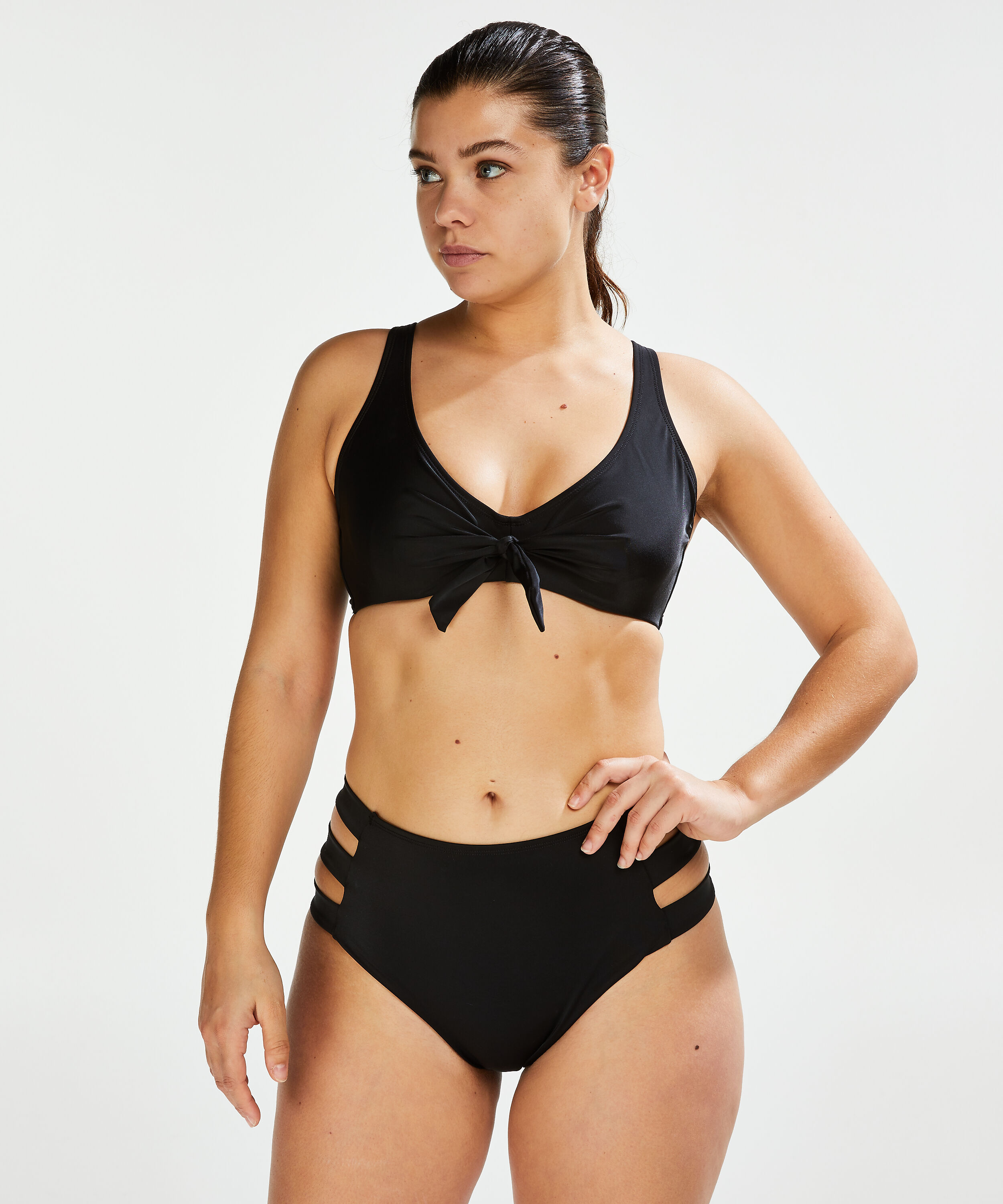 Hoher Bikinislip Sunset Dream, Schwarz Hoher Bikinislip Sunset Dream, Schwarz