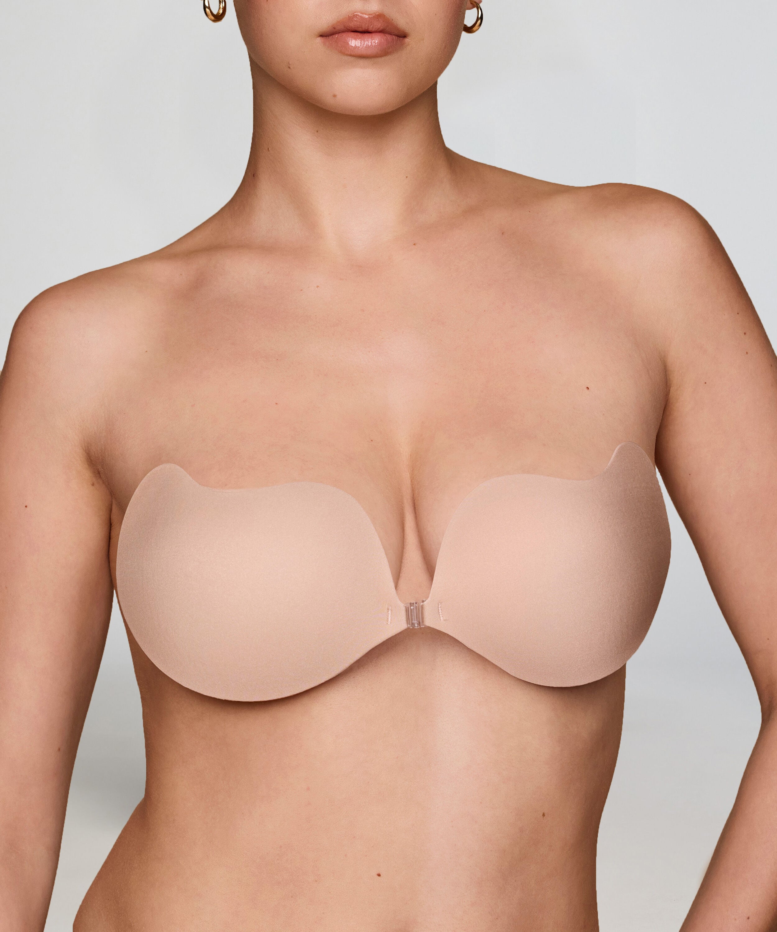 Tief ausgeschnittener Klebe-BH, Beige Tief ausgeschnittener Klebe-BH, Beige