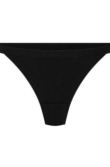 Thumbnail - Hunkemöller Baumwoll-String Schwarz