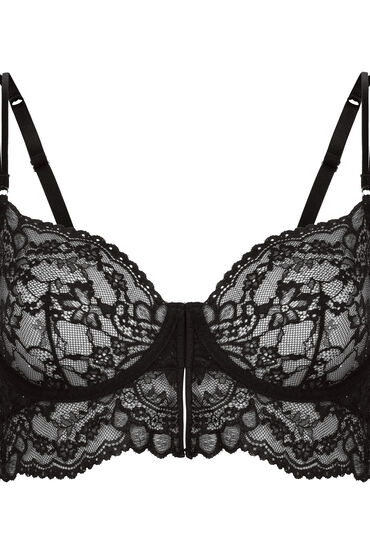 Thumbnail - Hunkemöller Unwattierter Longline-Bügel-BH Sabrina Schwarz