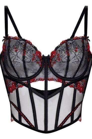Thumbnail - Hunkemöller Peonie Bustier Schwarz