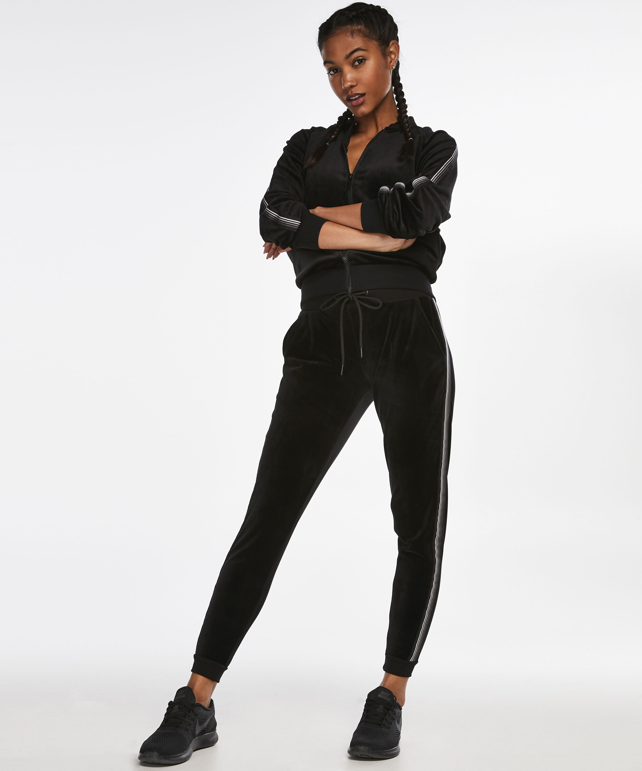 HKMX Sporthose Velours, Schwarz HKMX Sporthose Velours, Schwarz
