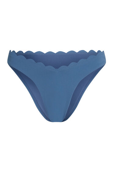 Thumbnail - Hunkemöller Bikini Slip mit hohem Beinausschnitt Scallop Blau
