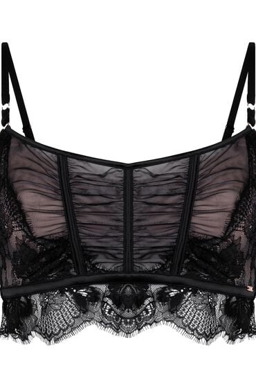 Thumbnail - Hunkemöller Unwattierter Longline Bügel-BH Cynthia Schwarz
