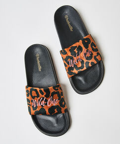 Slippers Desert Animal, Schwarz