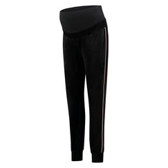 Umstands-Jogginghose Velours, Schwarz