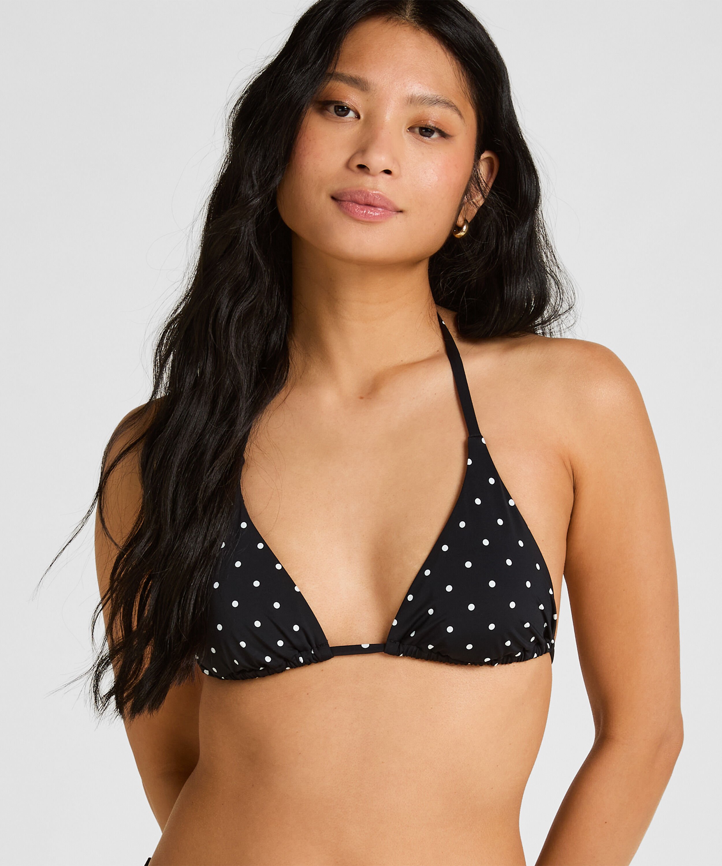 Triangle Bikini Top Luxe, Schwarz