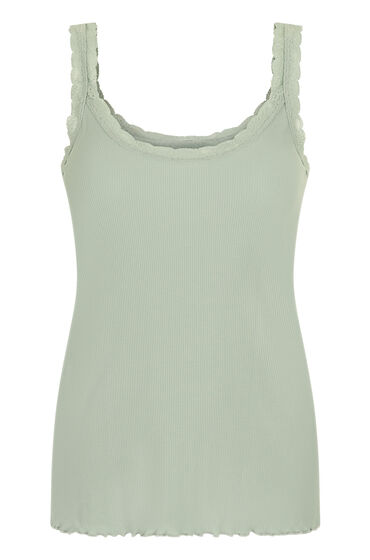 Thumbnail - Hunkemöller Rippjersey-Top mit Spitze Grün