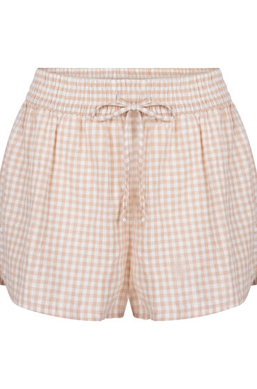 Thumbnail - Hunkemöller Karierte Shorts aus Leinen Weiß