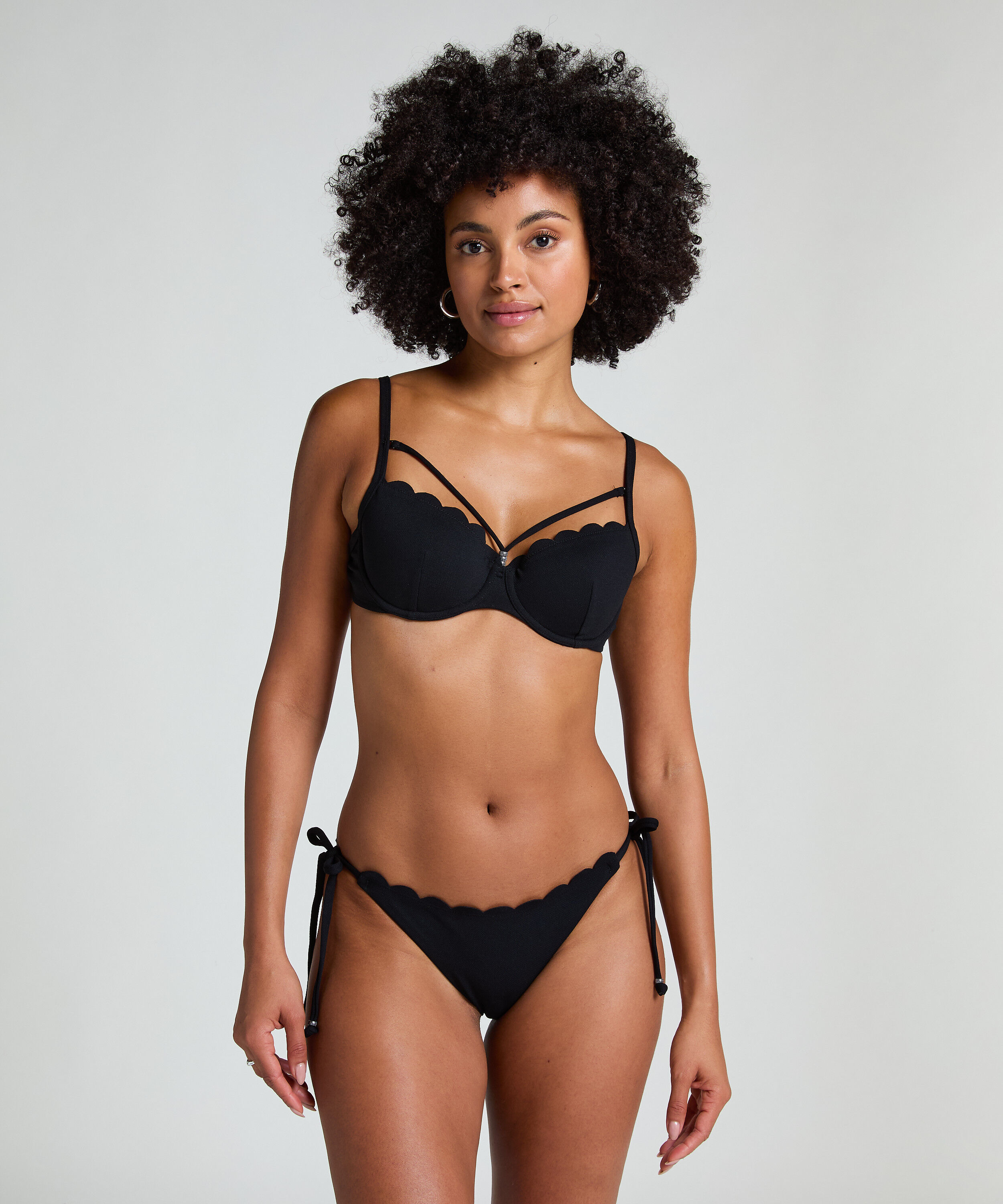 Bikinihose Scallop, Schwarz Bikinihose Scallop, Schwarz
