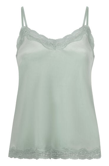 Thumbnail - Hunkemöller Cami Top Velours Lace Grün