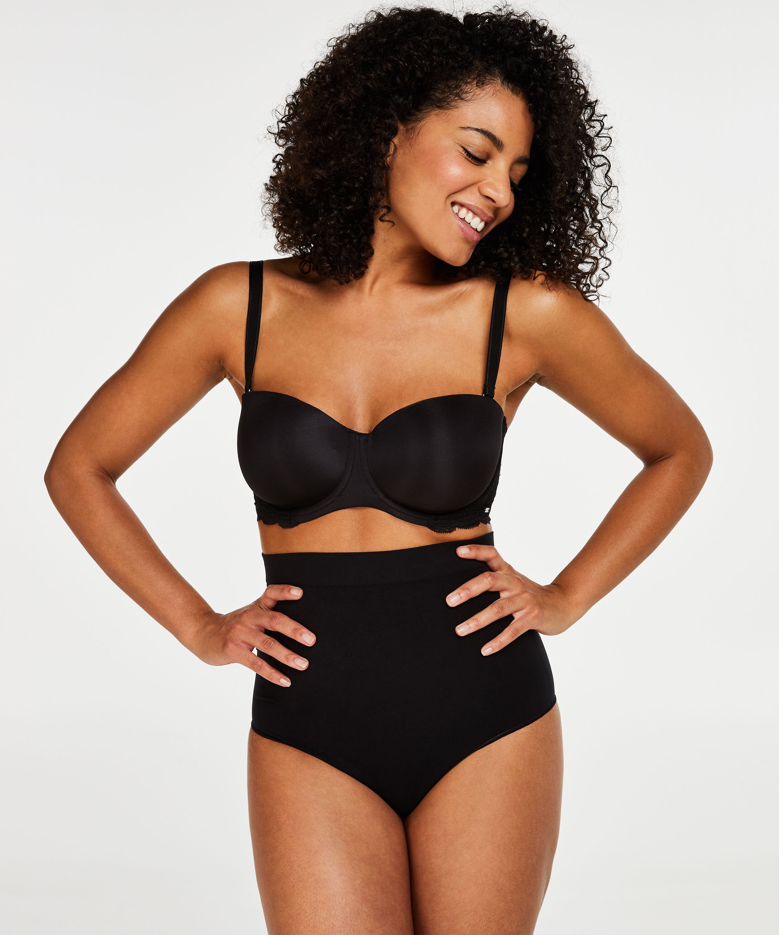 Straffender Taillentanga - Level 2, Schwarz Straffender Taillentanga - Level 2, Schwarz