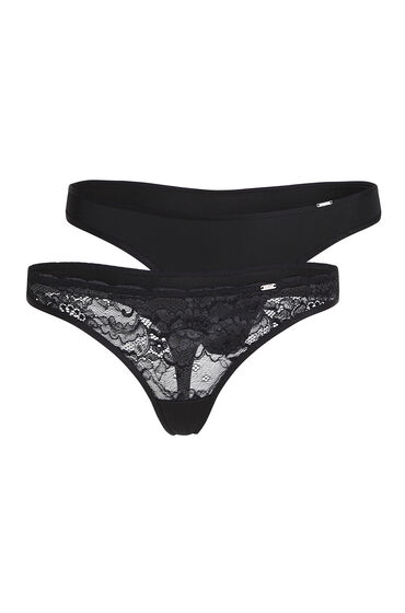 Thumbnail - Hunkemöller 2er-Pack Strings Angie Schwarz