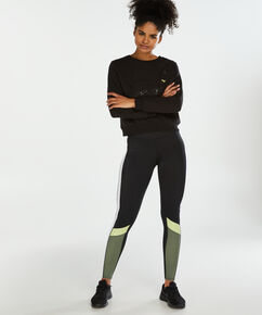 HKMX Leggings Farbblock, Schwarz