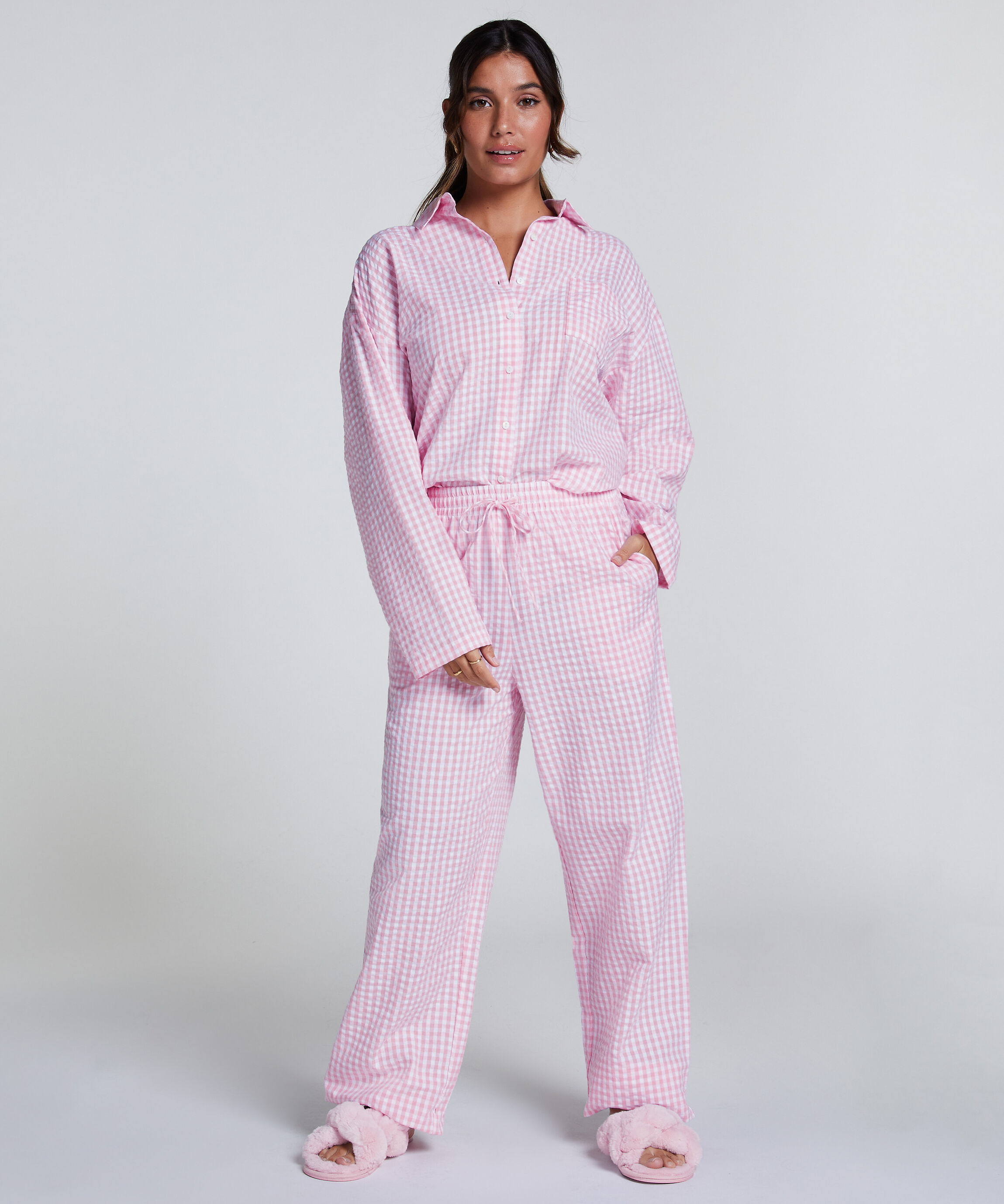 Pyjamahose Baumwolle, Rosa Pyjamahose Baumwolle, Rosa