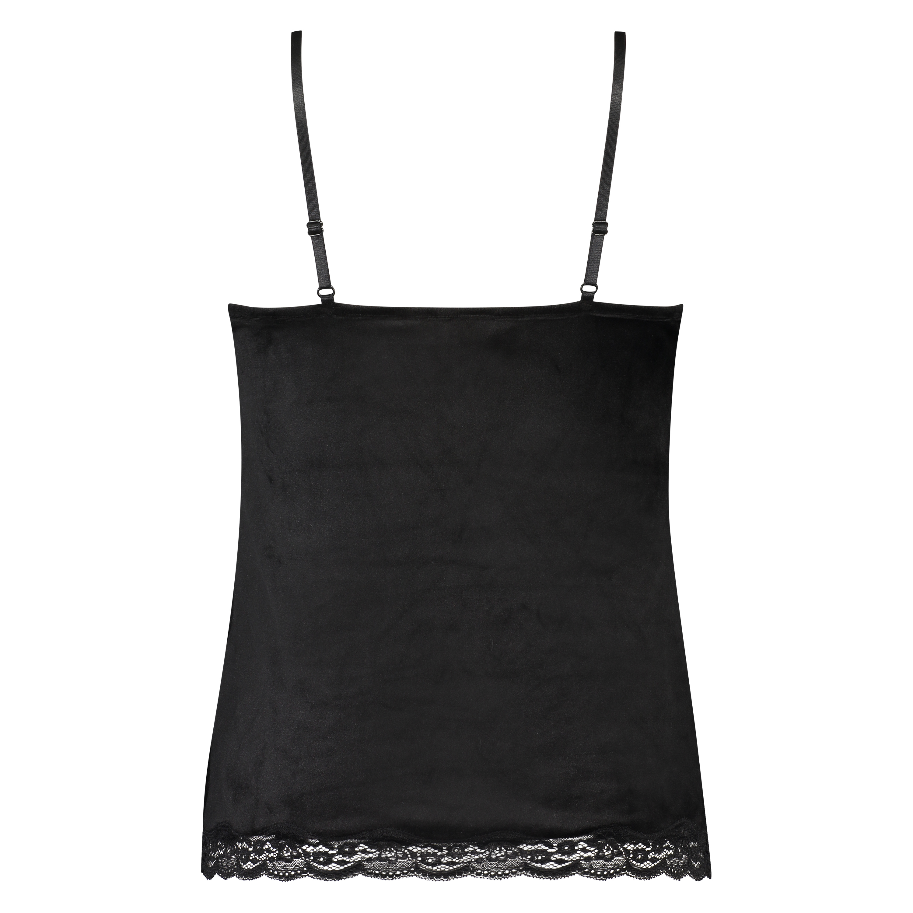 Cami Velours Spitze, Schwarz, main